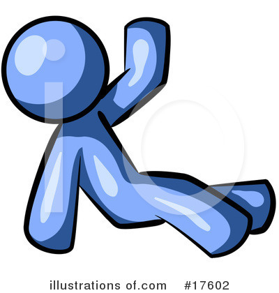 Royalty-Free (RF) Blue Man Clipart Illustration by Leo Blanchette - Stock Sample #17602