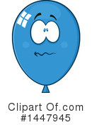 Blue Party Balloon Clipart #1447945 by Hit Toon