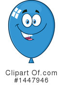Blue Party Balloon Clipart #1447946 by Hit Toon