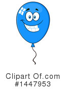 Blue Party Balloon Clipart #1447953 by Hit Toon