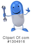 Blue Pill Character Clipart #1304916 by Julos