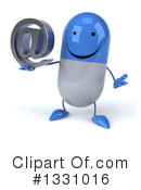 Blue Pill Character Clipart #1331016 by Julos