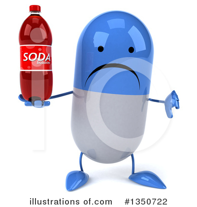 Blue Pill Character Clipart #1350722 by Julos