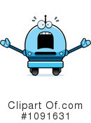 Blue Robot Clipart #1091631 by Cory Thoman