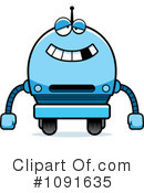 Blue Robot Clipart #1091635 by Cory Thoman