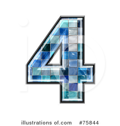 Royalty-Free (RF) Blue Tile Symbol Clipart Illustration by chrisroll - Stock Sample #75844