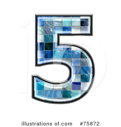 Royalty-Free (RF) Blue Tile Symbol Clipart Illustration by chrisroll - Stock Sample #75872