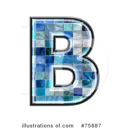 Royalty-Free (RF) Blue Tile Symbol Clipart Illustration by chrisroll - Stock Sample #75887