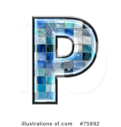 Royalty-Free (RF) Blue Tile Symbol Clipart Illustration by chrisroll - Stock Sample #75892