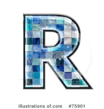 Royalty-Free (RF) Blue Tile Symbol Clipart Illustration by chrisroll - Stock Sample #75901
