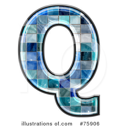 Royalty-Free (RF) Blue Tile Symbol Clipart Illustration by chrisroll - Stock Sample #75906