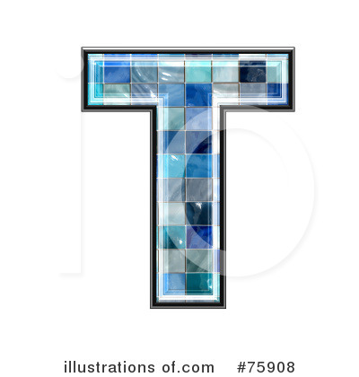 Royalty-Free (RF) Blue Tile Symbol Clipart Illustration by chrisroll - Stock Sample #75908