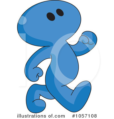 Royalty-Free (RF) Blue Toon Guy Clipart Illustration by yayayoyo - Stock Sample #1057108