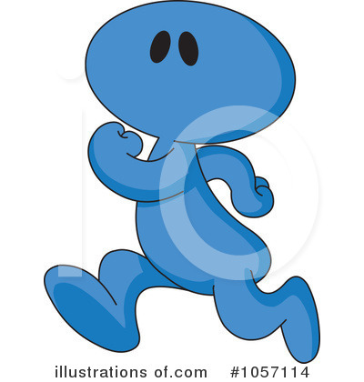 Royalty-Free (RF) Blue Toon Guy Clipart Illustration by yayayoyo - Stock Sample #1057114