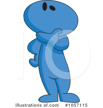 Royalty-Free (RF) Blue Toon Guy Clipart Illustration by yayayoyo - Stock Sample #1057115