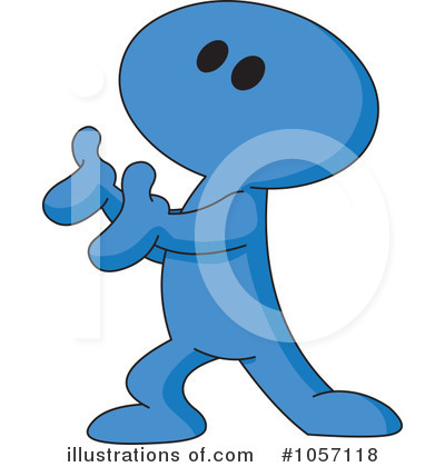 Royalty-Free (RF) Blue Toon Guy Clipart Illustration by yayayoyo - Stock Sample #1057118