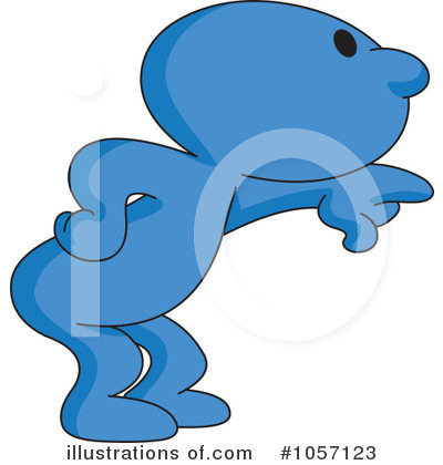 Royalty-Free (RF) Blue Toon Guy Clipart Illustration by yayayoyo - Stock Sample #1057123