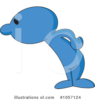 Royalty-Free (RF) Blue Toon Guy Clipart Illustration by yayayoyo - Stock Sample #1057124