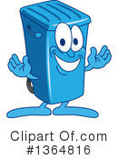 Blue Trash Can Clipart #1364816 by Toons4Biz