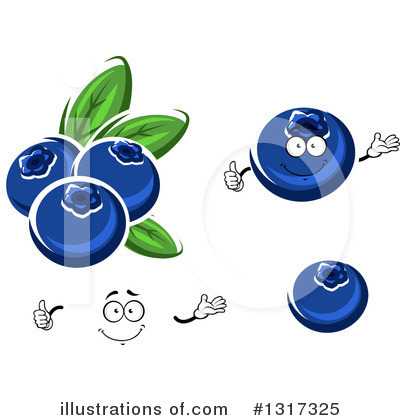 Royalty-Free (RF) Blueberry Clipart Illustration by Vector Tradition SM - Stock Sample #1317325