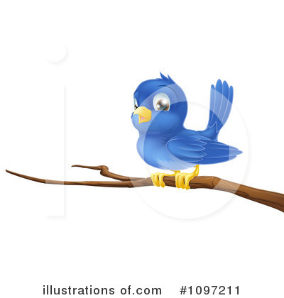 Blue Bird Clipart #1097211 by AtStockIllustration