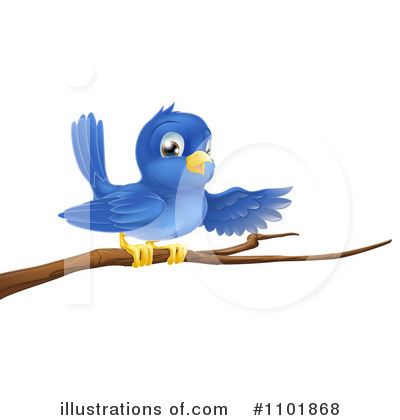 Royalty-Free (RF) Bluebird Clipart Illustration by AtStockIllustration - Stock Sample #1101868