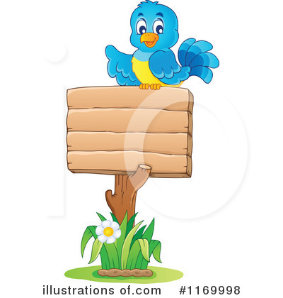 Royalty-Free (RF) Bluebird Clipart Illustration by visekart - Stock Sample #1169998