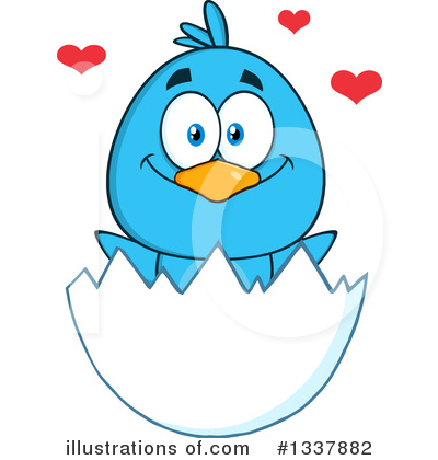 Royalty-Free (RF) Bluebird Clipart Illustration by Hit Toon - Stock Sample #1337882