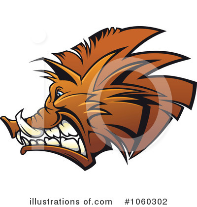 Royalty-Free (RF) Boar Clipart Illustration by Vector Tradition SM - Stock Sample #1060302