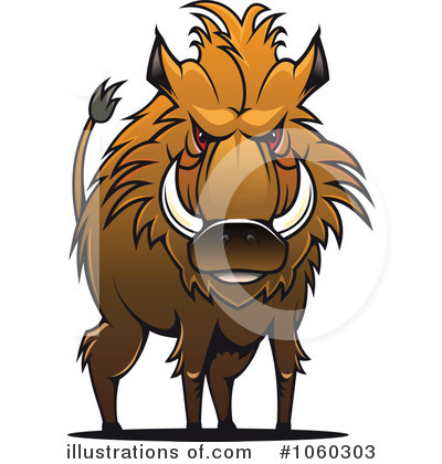 Royalty-Free (RF) Boar Clipart Illustration by Vector Tradition SM - Stock Sample #1060303