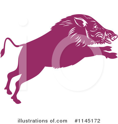 Royalty-Free (RF) Boar Clipart Illustration by patrimonio - Stock Sample #1145172