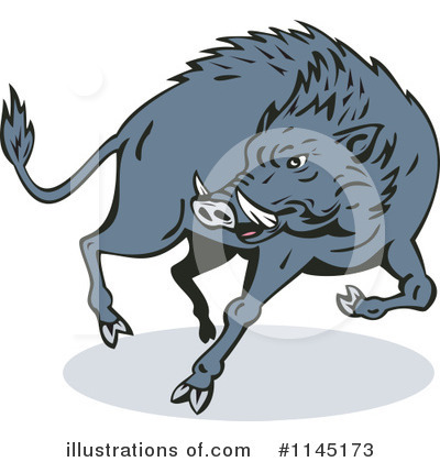 Royalty-Free (RF) Boar Clipart Illustration by patrimonio - Stock Sample #1145173