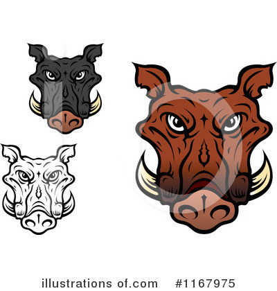 Royalty-Free (RF) Boar Clipart Illustration by Vector Tradition SM - Stock Sample #1167975