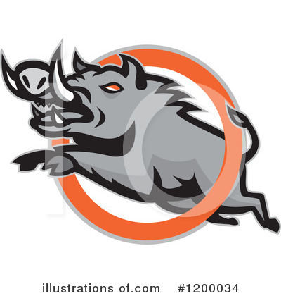 Royalty-Free (RF) Boar Clipart Illustration by patrimonio - Stock Sample #1200034