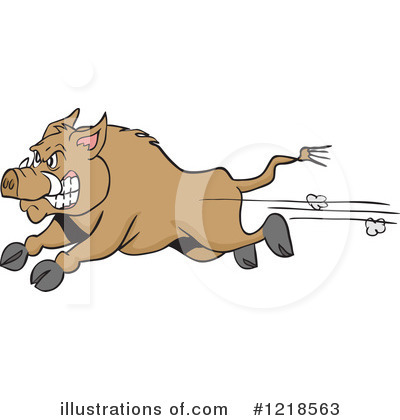 Royalty-Free (RF) Boar Clipart Illustration by LaffToon - Stock Sample #1218563