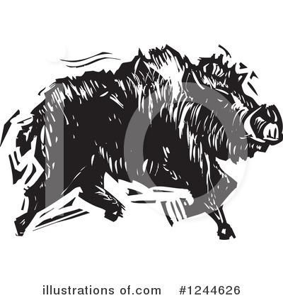 Royalty-Free (RF) Boar Clipart Illustration by xunantunich - Stock Sample #1244626