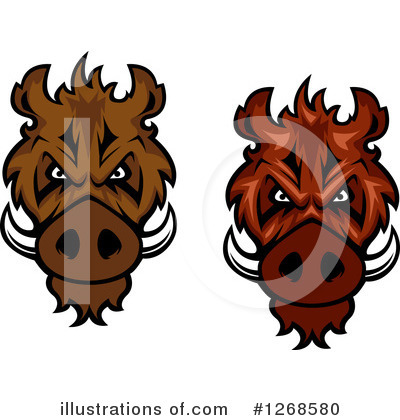 Royalty-Free (RF) Boar Clipart Illustration by Vector Tradition SM - Stock Sample #1268580