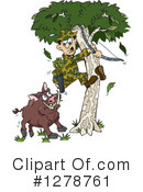 Boar Clipart #1278761 by Dennis Holmes Designs