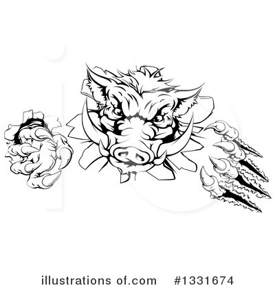 Royalty-Free (RF) Boar Clipart Illustration by AtStockIllustration - Stock Sample #1331674