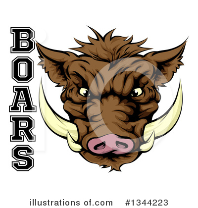 Royalty-Free (RF) Boar Clipart Illustration by AtStockIllustration - Stock Sample #1344223