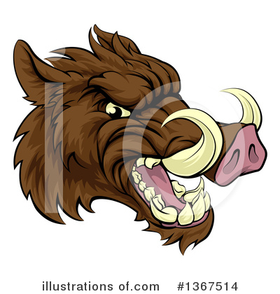 Boar Clipart #1367514 by AtStockIllustration