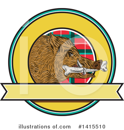Royalty-Free (RF) Boar Clipart Illustration by patrimonio - Stock Sample #1415510