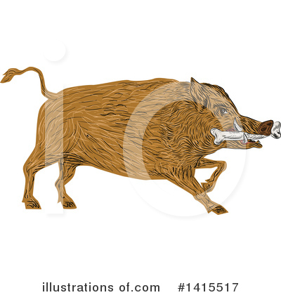 Royalty-Free (RF) Boar Clipart Illustration by patrimonio - Stock Sample #1415517