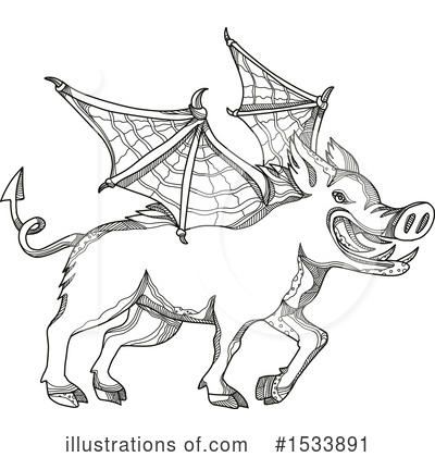 Royalty-Free (RF) Boar Clipart Illustration by patrimonio - Stock Sample #1533891