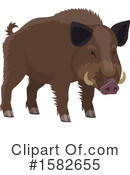 Boar Clipart #1582655 by Vector Tradition SM
