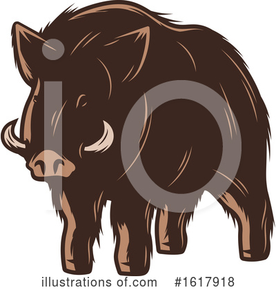 Boar Clipart #1617918 by Vector Tradition SM