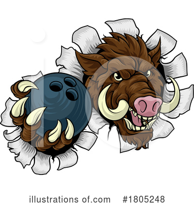 Royalty-Free (RF) Boar Clipart Illustration by AtStockIllustration - Stock Sample #1805248