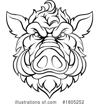 Royalty-Free (RF) Boar Clipart Illustration by AtStockIllustration - Stock Sample #1805252