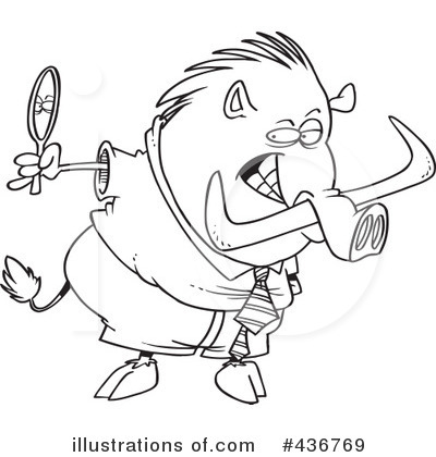 Royalty-Free (RF) Boar Clipart Illustration by toonaday - Stock Sample #436769