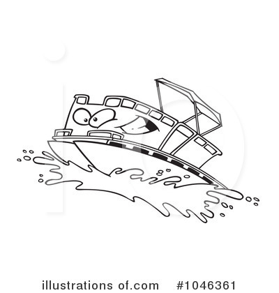 Royalty-Free (RF) Boat Clipart Illustration by toonaday - Stock Sample #1046361